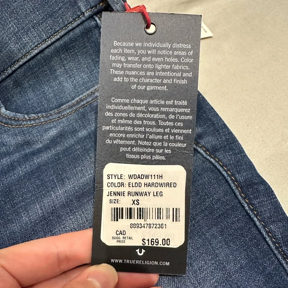 BNWT True Religion Jennie Curvy Jean Size XS - Picture 5 of 7
